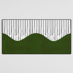 lines and wave (green) Desk Mat Gallery Image 3