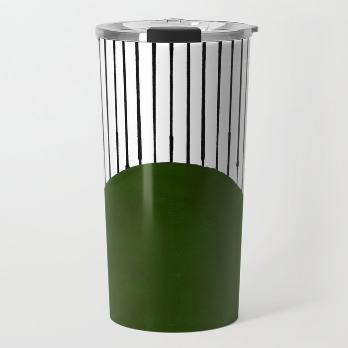 lines and wave (green) Travel Mug Gallery Image 1