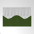 lines and wave (green) Welcome Mat Gallery Image 1