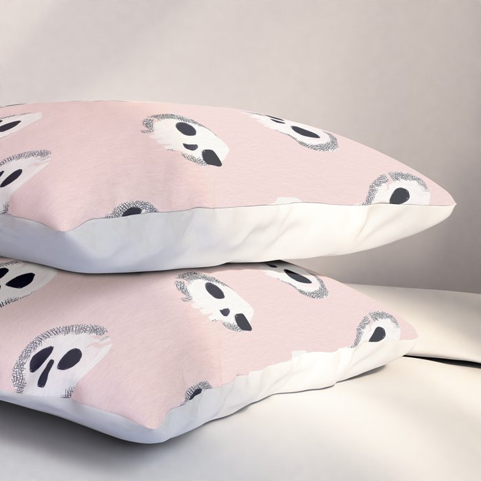 Spooky Skulls - Blush Pillow Sham Gallery Image 3