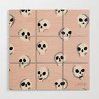 Spooky Skulls - Blush Wood Wall Art Gallery Image 1