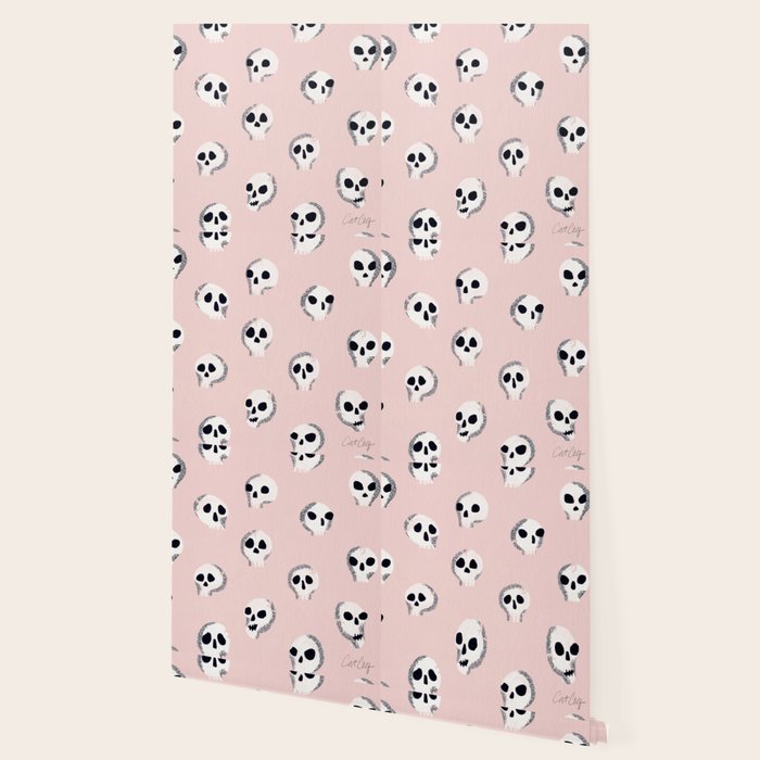 Spooky Skulls - Blush Wallpaper Gallery Image 2