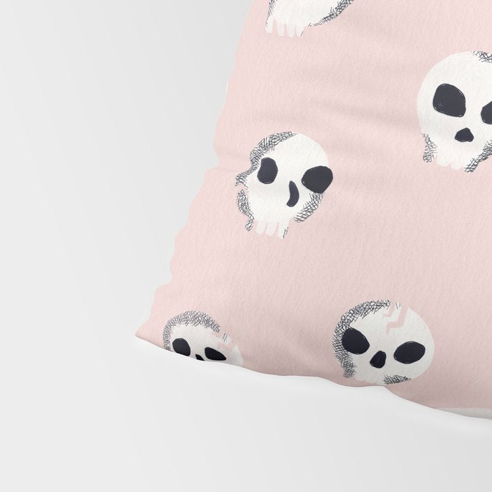 Spooky Skulls - Blush Pillow Sham Gallery Image 4