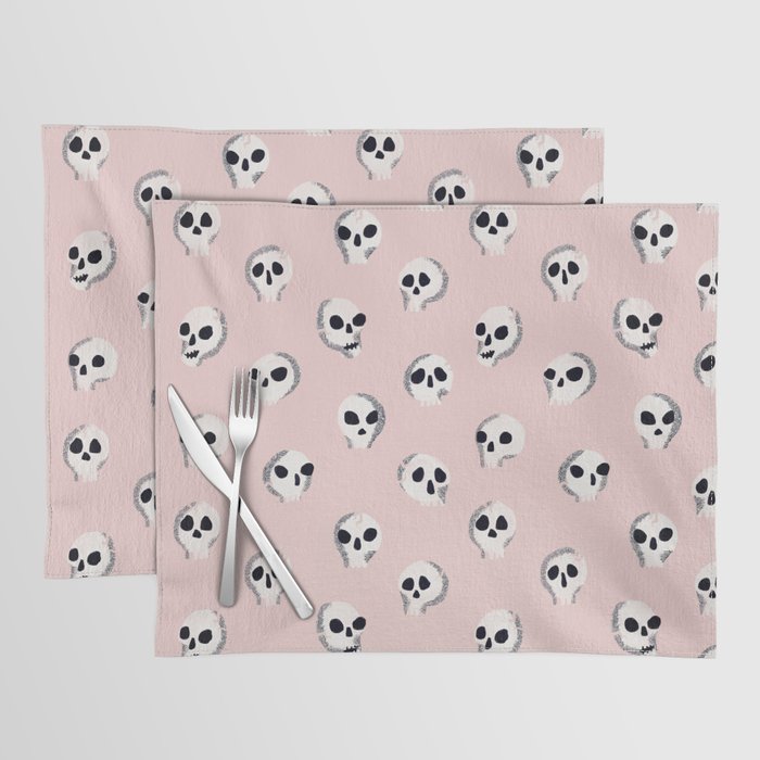 Spooky Skulls - Blush Placemat Gallery Image 1