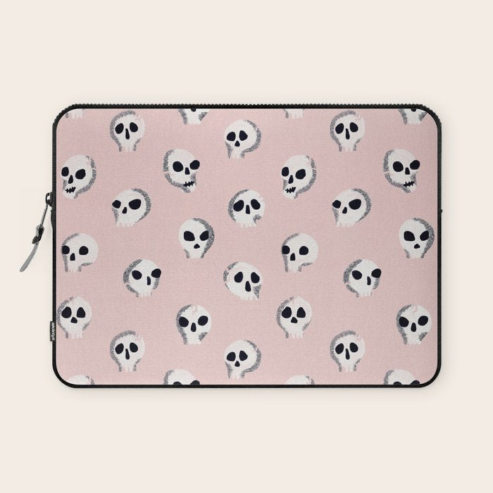 Spooky Skulls - Blush Laptop Sleeve Gallery Image 1