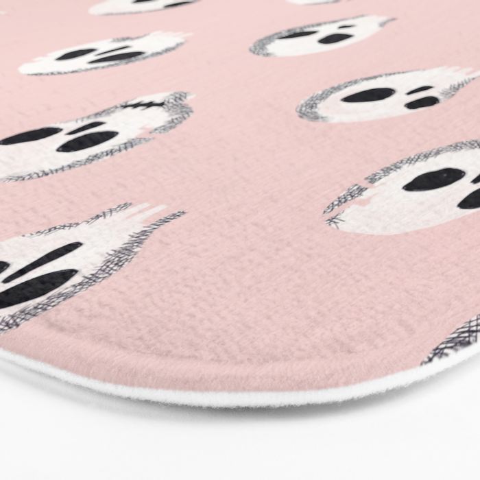 Spooky Skulls - Blush Bath Mat Gallery Image 3