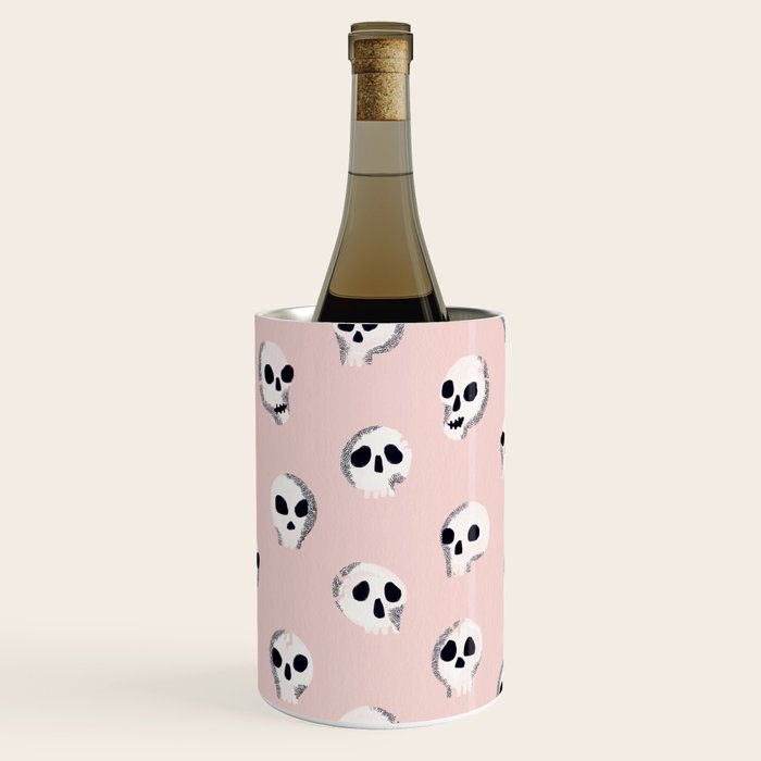 Spooky Skulls - Blush Wine Chiller Gallery Image 1