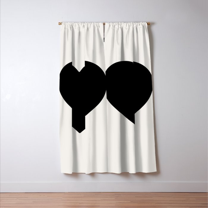 Black Heart Window Curtain Gallery Image 3