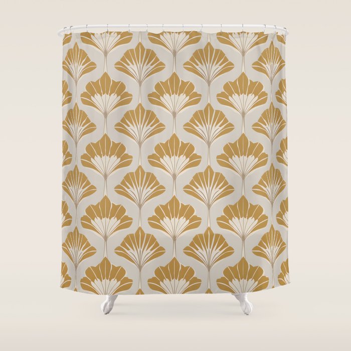 Golden Age Leaves Shower Curtain Gallery Image 1