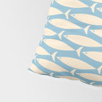 Coastal Fish Mid Century Minimalist Pattern in Blue Pillow Sham Gallery Image 4
