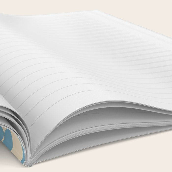 Coastal Fish Mid Century Minimalist Pattern in Blue Notebook Gallery Image 2