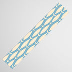 Coastal Fish Mid Century Minimalist Pattern in Blue Table Runner Gallery Image 3