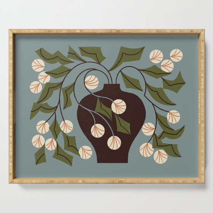 Unruly Bouquet Drawing Serving Tray Gallery Image 1