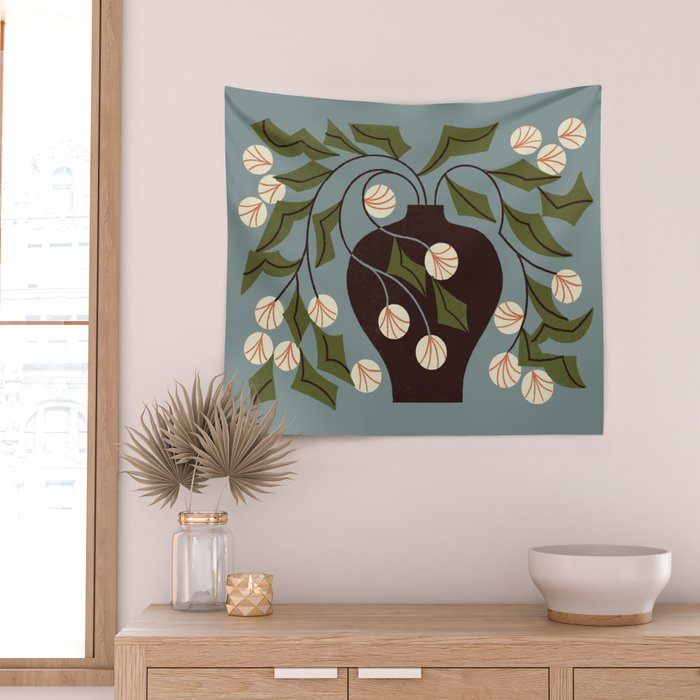 Unruly Bouquet Drawing Wall Tapestry Gallery Image 2