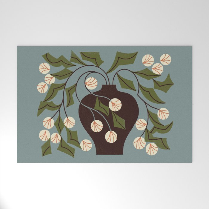 Unruly Bouquet Drawing Welcome Mat Gallery Image 1