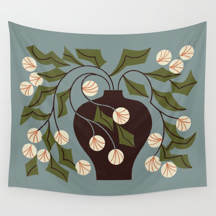 Unruly Bouquet Drawing Wall Tapestry Gallery Image 1