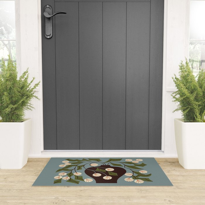 Unruly Bouquet Drawing Welcome Mat Gallery Image 3