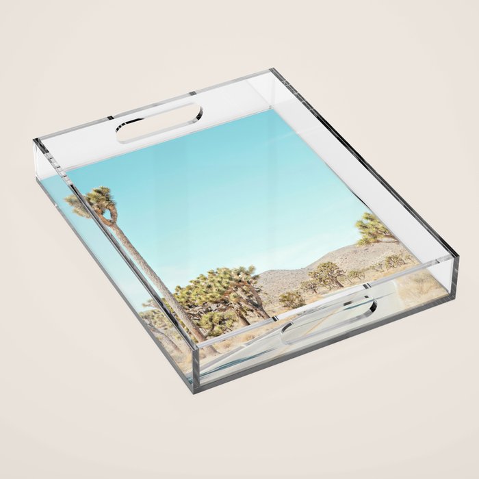 Desert Road, Joshua Tree Landscape Photography Acrylic Tray Gallery Image 1