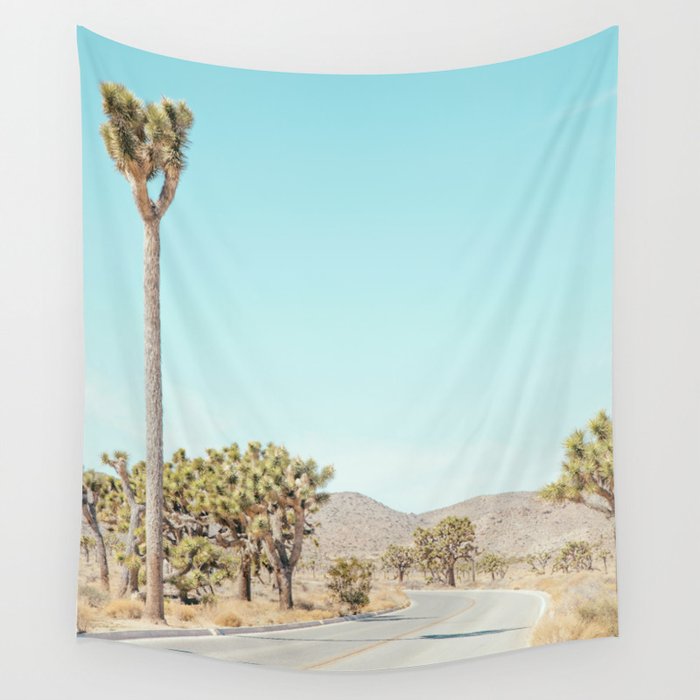 Desert Road, Joshua Tree Landscape Photography Wall Tapestry Gallery Image 4