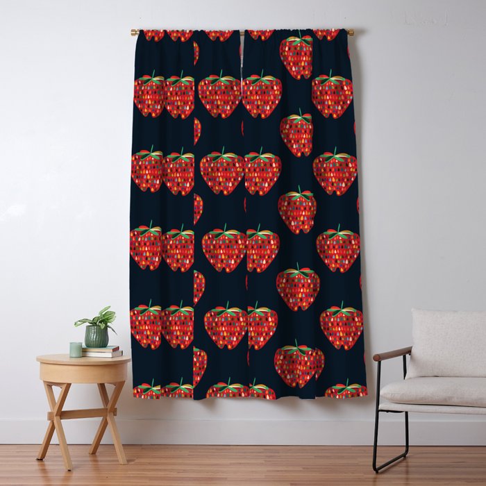 Strawberry Window Curtain Gallery Image 1