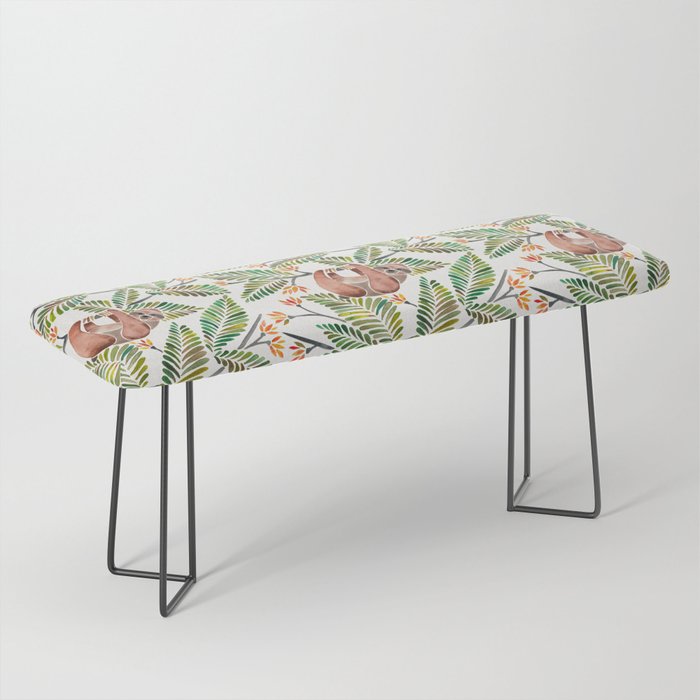 Happy Sloth - Tropical Green Rainforest Bench Gallery Image 1