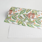 Happy Sloth - Tropical Green Rainforest Wrapping Paper Gallery Image 2