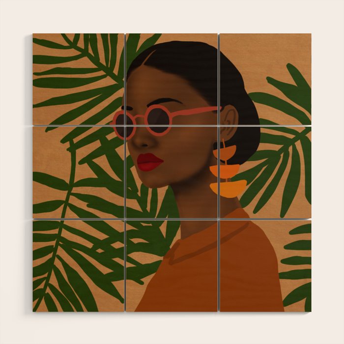 girl in shades Wood Wall Art Gallery Image 1