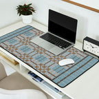 Overshot Floral Blue Desk Mat Gallery Image 2