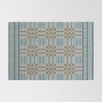 Overshot Floral Blue Rug Gallery Image 2