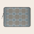 Overshot Floral Blue Laptop Sleeve Gallery Image 1