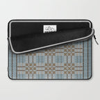 Overshot Floral Blue Laptop Sleeve Gallery Image 2