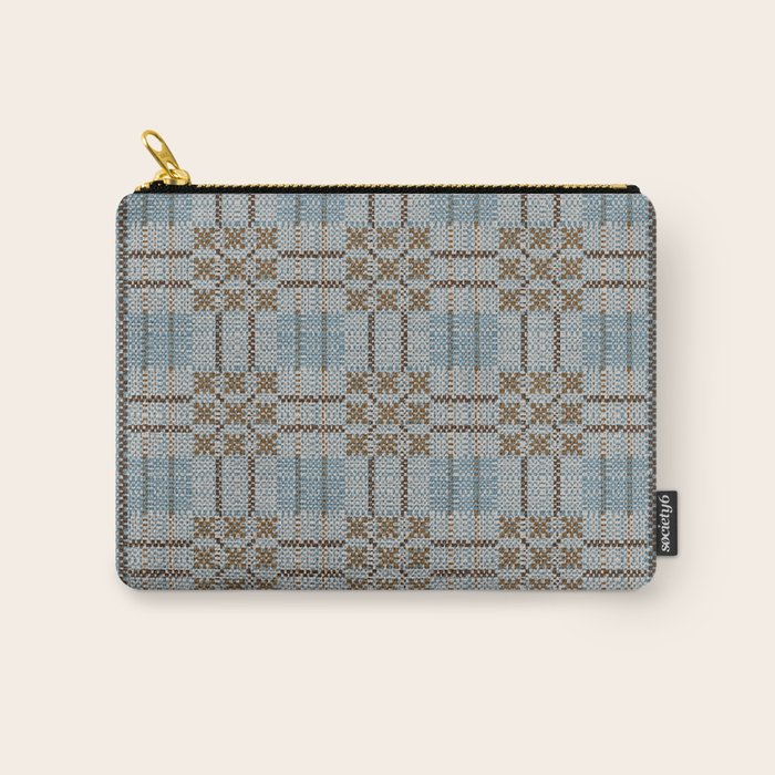 Overshot Floral Blue Carry All Pouch Gallery Image 1