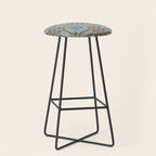 Overshot Floral Blue Stool Gallery Image 1