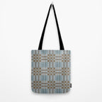 Overshot Floral Blue Tote Bag Gallery Image 2