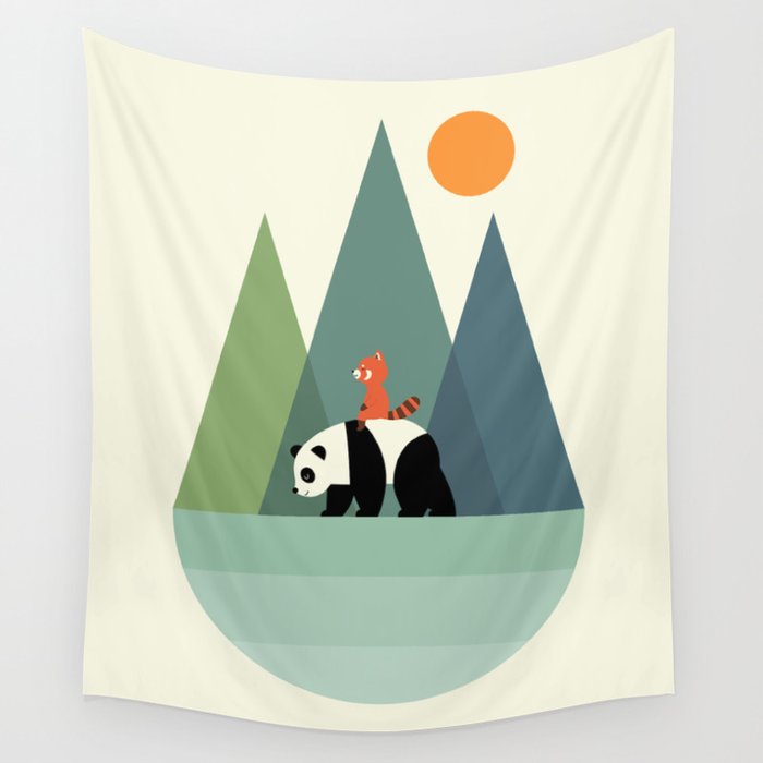 Panda Journey Wall Tapestry Gallery Image 1