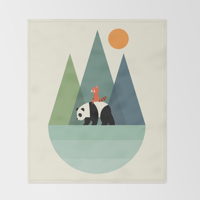 Panda Journey Throw Blanket Gallery Image 2