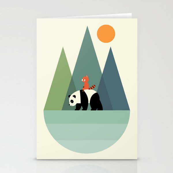 Panda Journey Stationery Card Gallery Image 2
