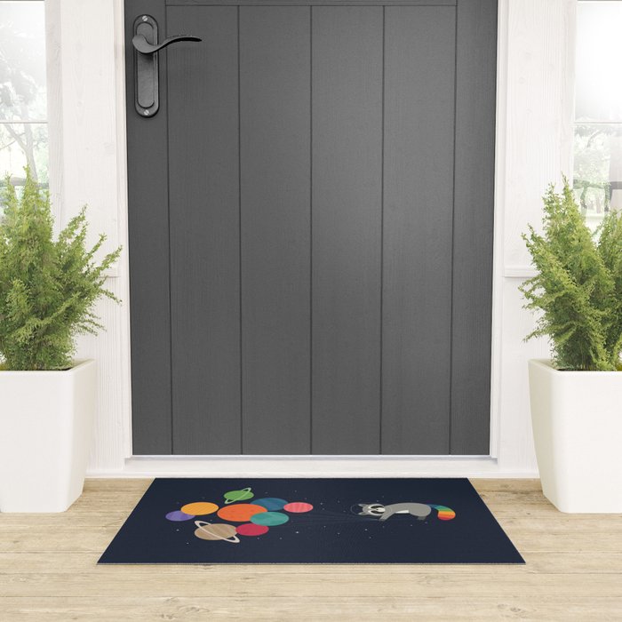 Space Raccoon Welcome Mat Gallery Image 3