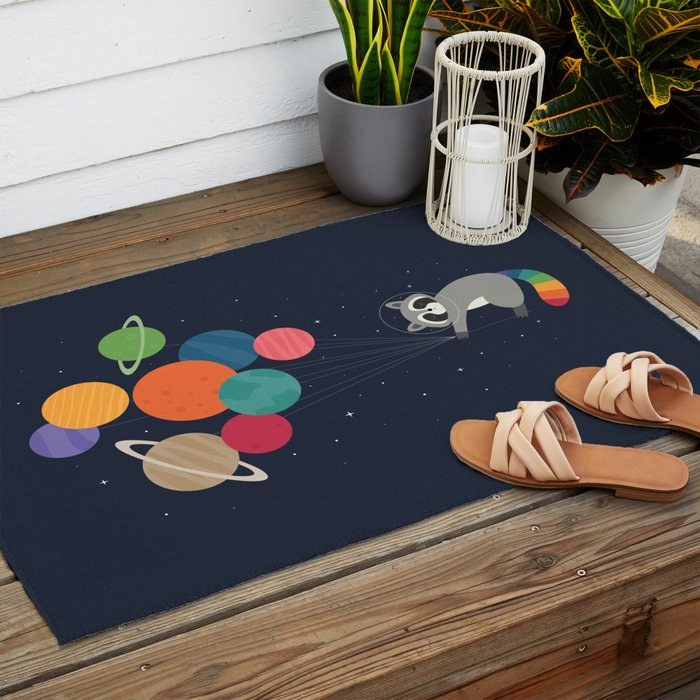 Space Raccoon Outdoor Rug Gallery Image 2