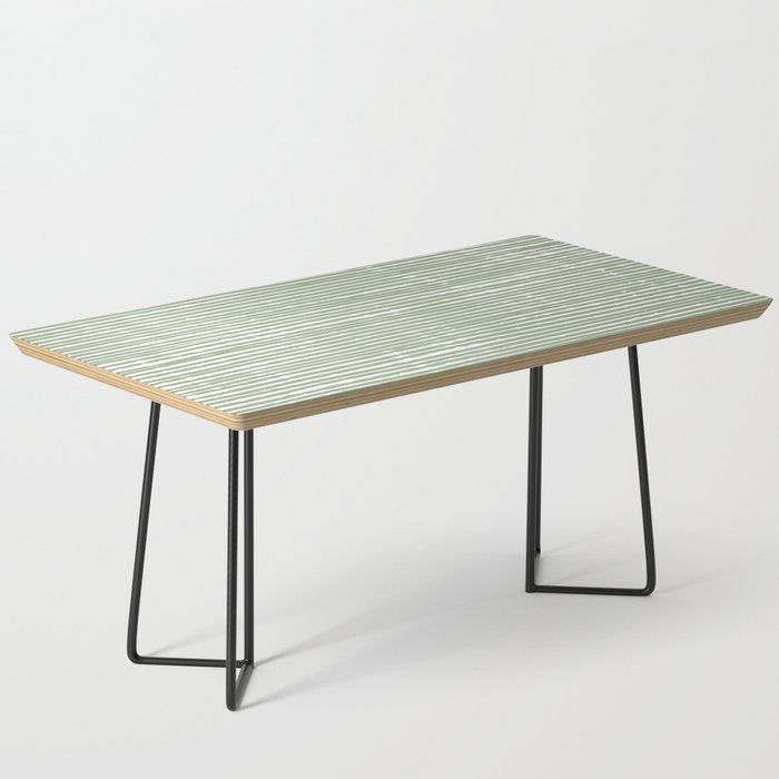 Abstract Stripes, Sage Green, Boho Wall Art Coffee Table Gallery Image 1