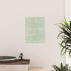 Abstract Stripes, Sage Green, Boho Wall Art Poster Gallery Image 2