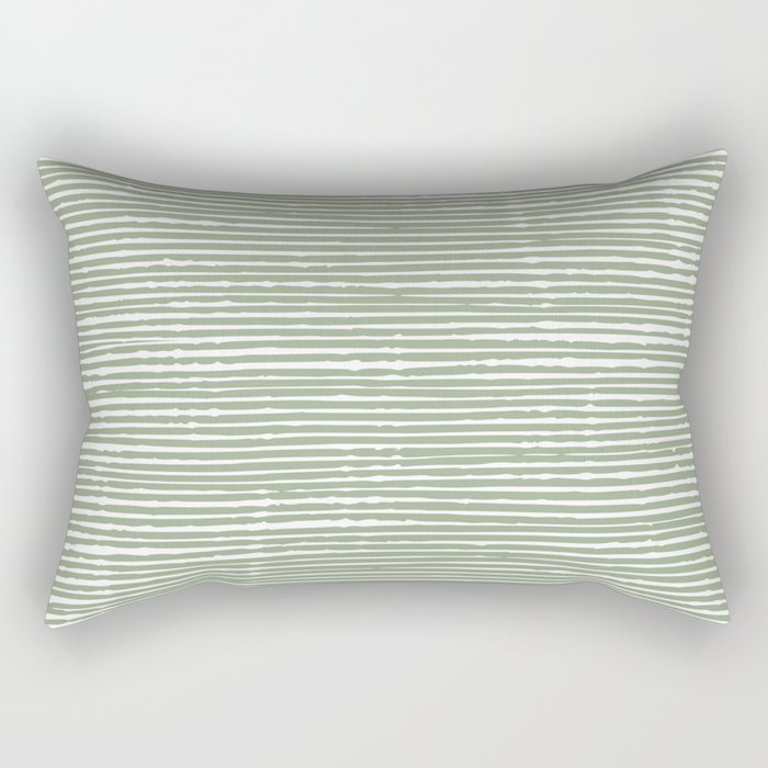 Abstract Stripes, Sage Green, Boho Wall Art Rectangular Pillow Gallery Image 2