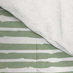 Abstract Stripes, Sage Green, Boho Wall Art Comforter Gallery Image 4