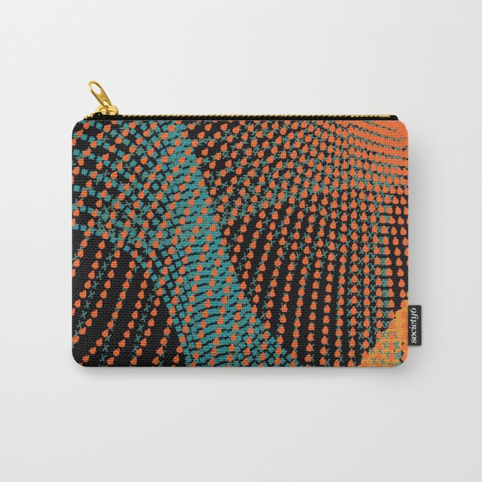 Spun Colors II Turquoise Orange Teal Carry All Pouch Gallery Image 1