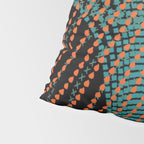 Spun Colors II Turquoise Orange Teal Pillow Sham Gallery Image 4