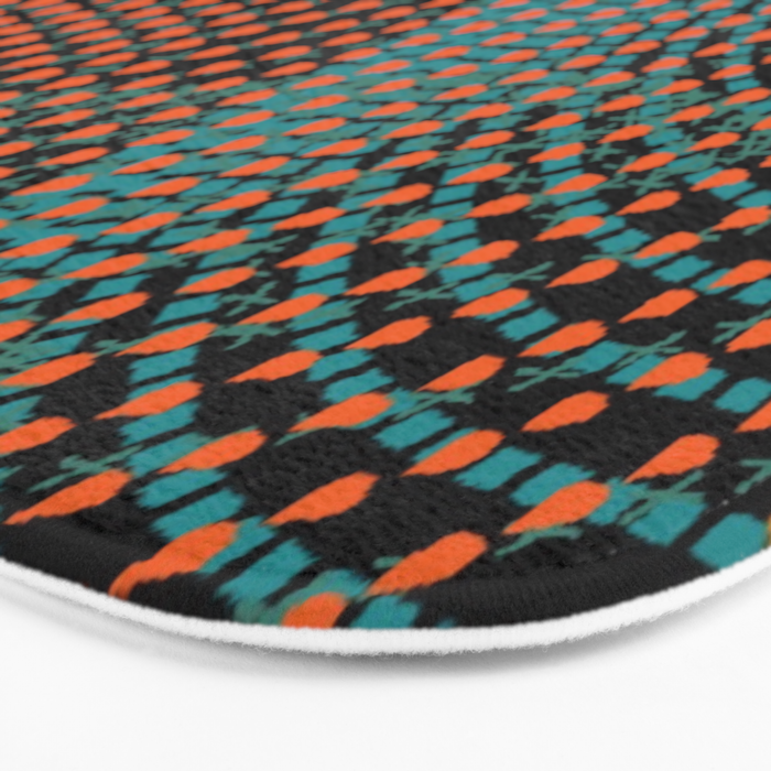 Spun Colors II Turquoise Orange Teal Bath Mat Gallery Image 3