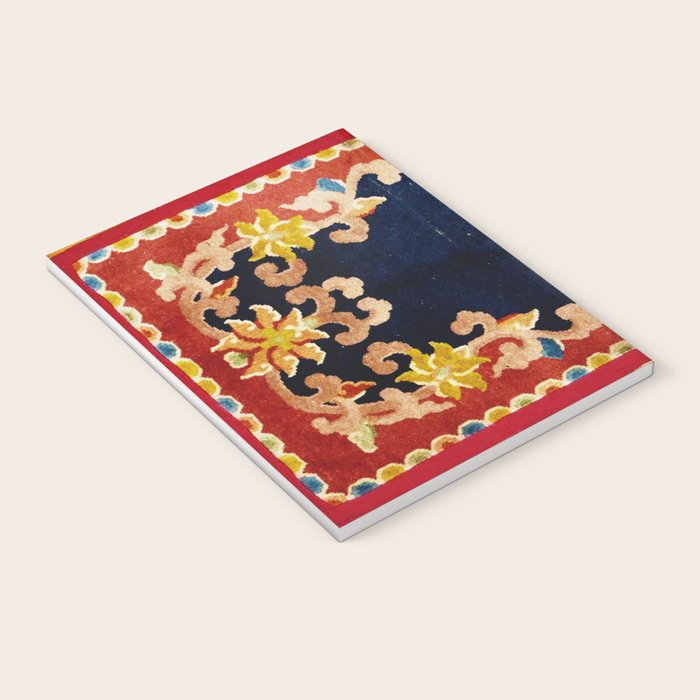 Antique Tibetan Saddle Rug Print Notebook Gallery Image 3