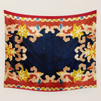 Antique Tibetan Saddle Rug Print Wall Tapestry Gallery Image 4