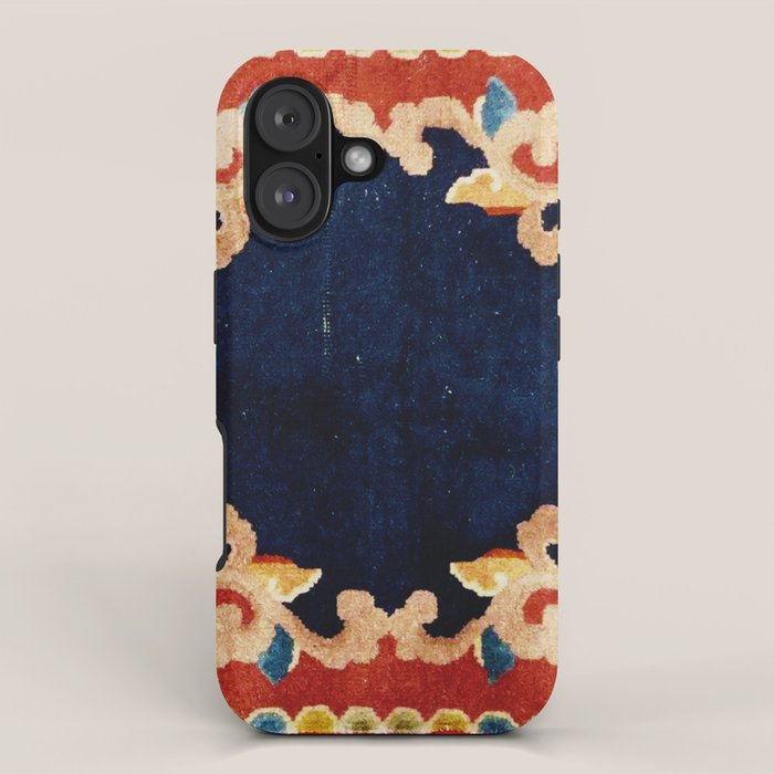Antique Tibetan Saddle Rug Print iPhone Case Gallery Image 1
