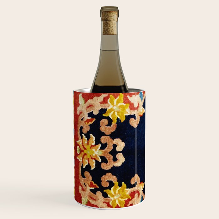 Antique Tibetan Saddle Rug Print Wine Chiller Gallery Image 2